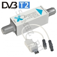 Усилитель активный ТВ-сигнала DVB-T2 20 дБ с инжектором питания