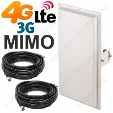 Панельная направленная антенна MIMO 3G / 4G LTE, 17-18 дБ (1700-2700 МГц)